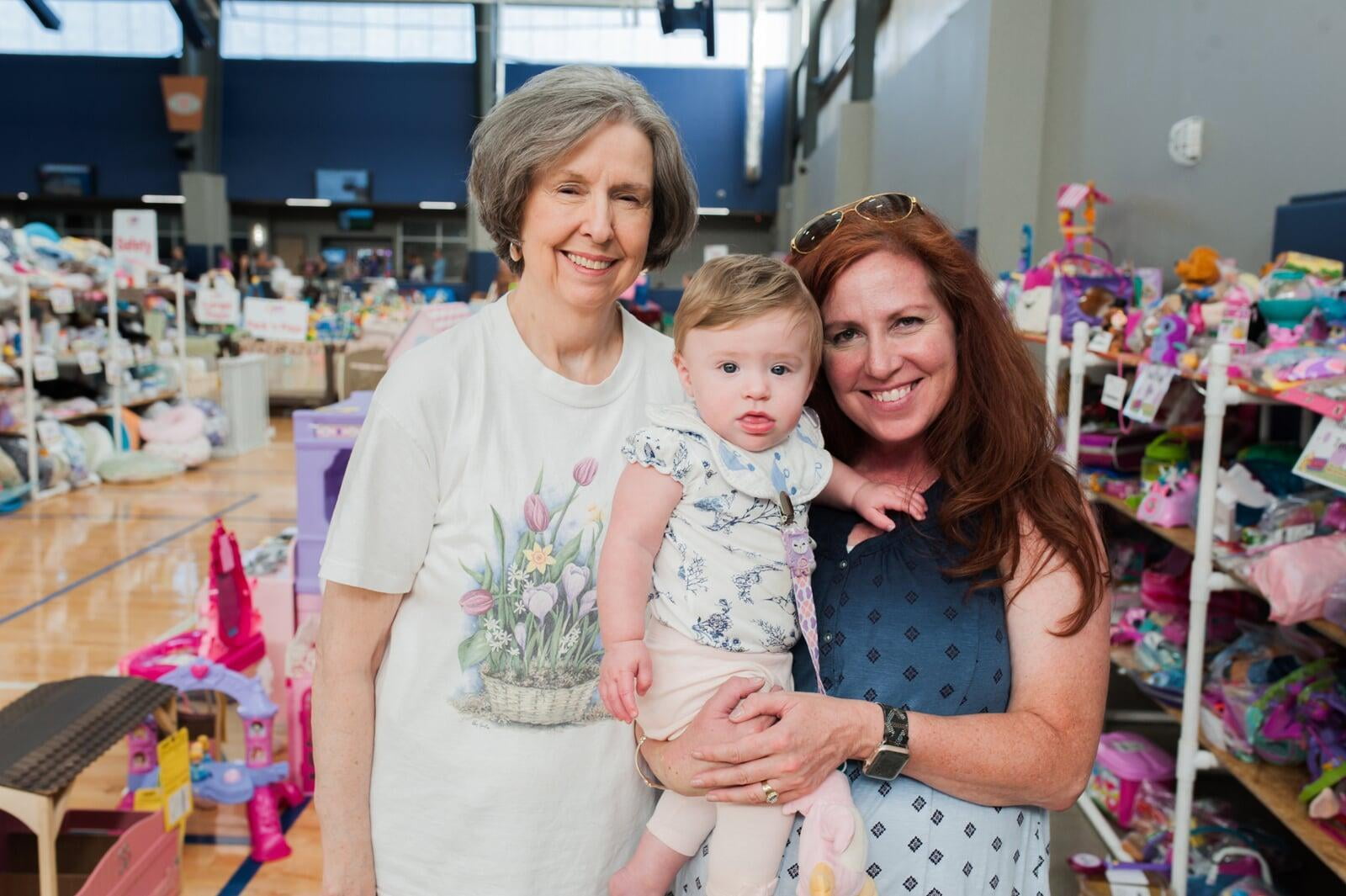 Peggy, daughter and granddaughter attend a JBF sale twice a year.